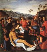 PERUGINO, Pietro The Lamentation over the Dead Christ oil